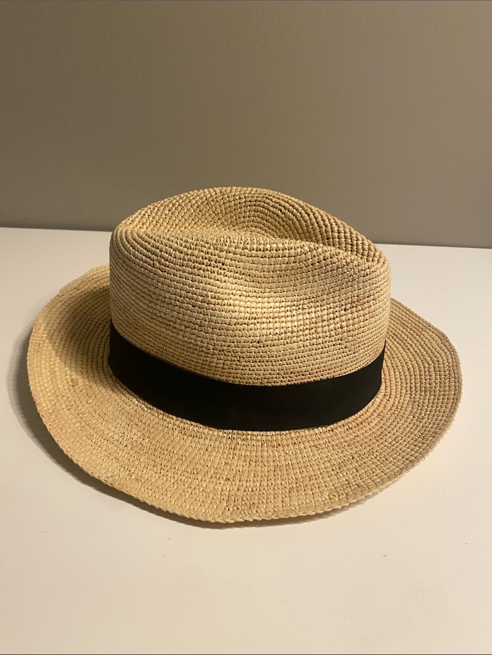 Cuyana Straw Ecuador Straw Hat with Black Band Natural - Picture 3 of 9